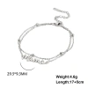 Factory direct sales of simple cut titanium steel Mama text pendants from Europe and America, Mother's Day stainless steel double-layer chain bracelets, versatile for women Application Scenario